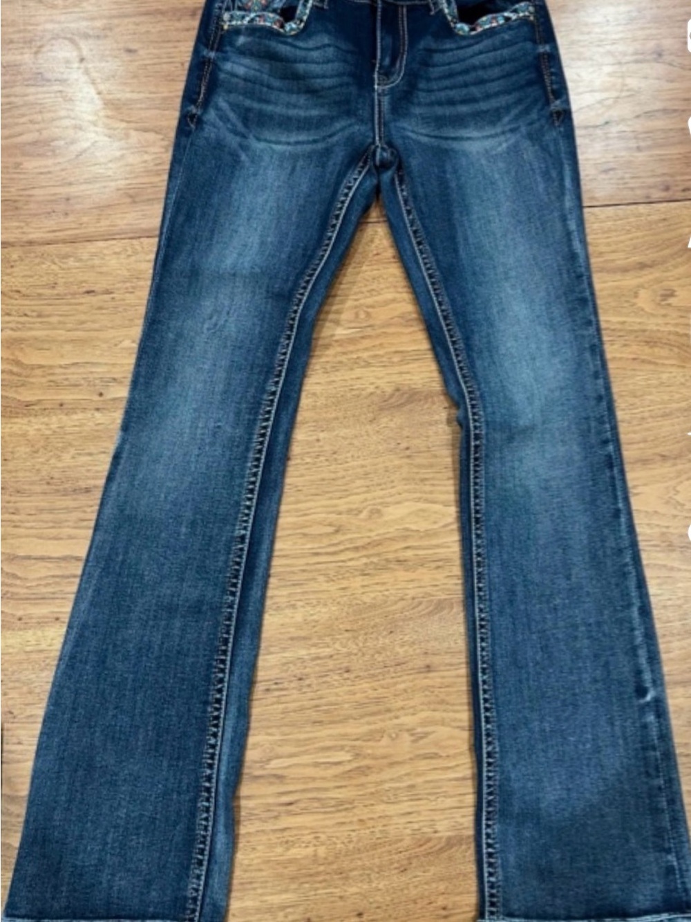 Grace in LA Dark Blue Flare Jeans